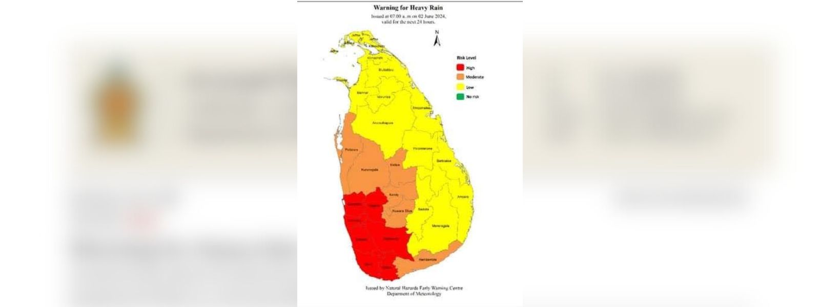 Eheliyagoda Records Over 400mm Of Rainfall